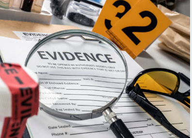 graphic image of police evidence items