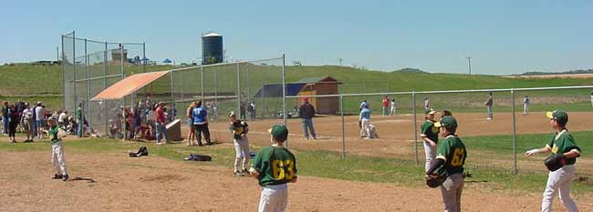 Group of Boys Playing Ball at Hayden Divide Community Park