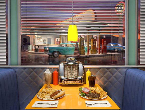 graphic image of 1950's diner